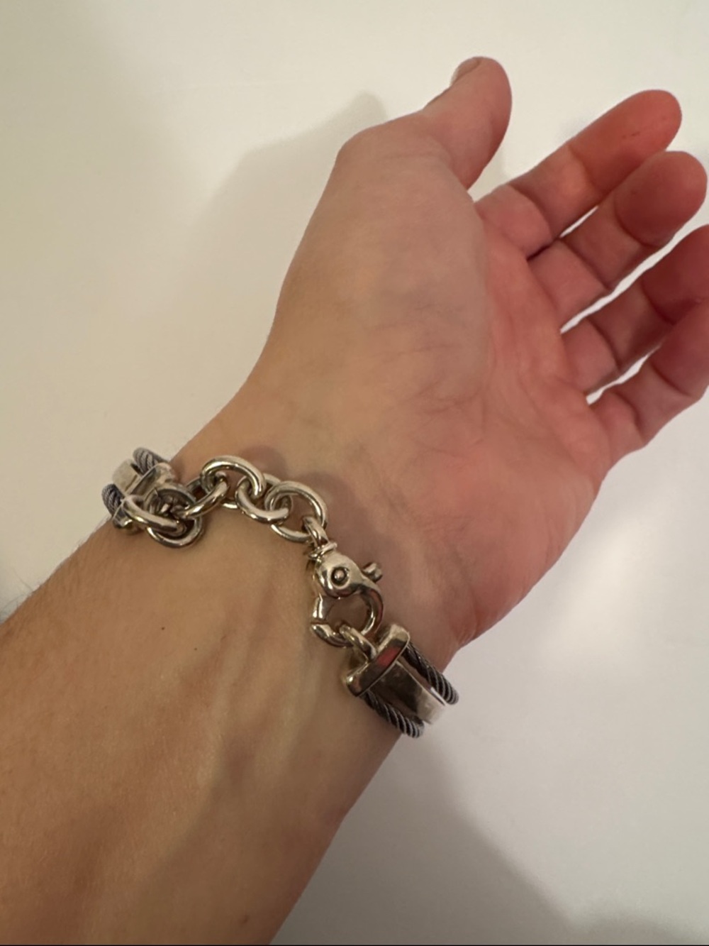 Philippe Charriol Two-Tone Adjustable Cable Bracelet - Picture 3 of 5